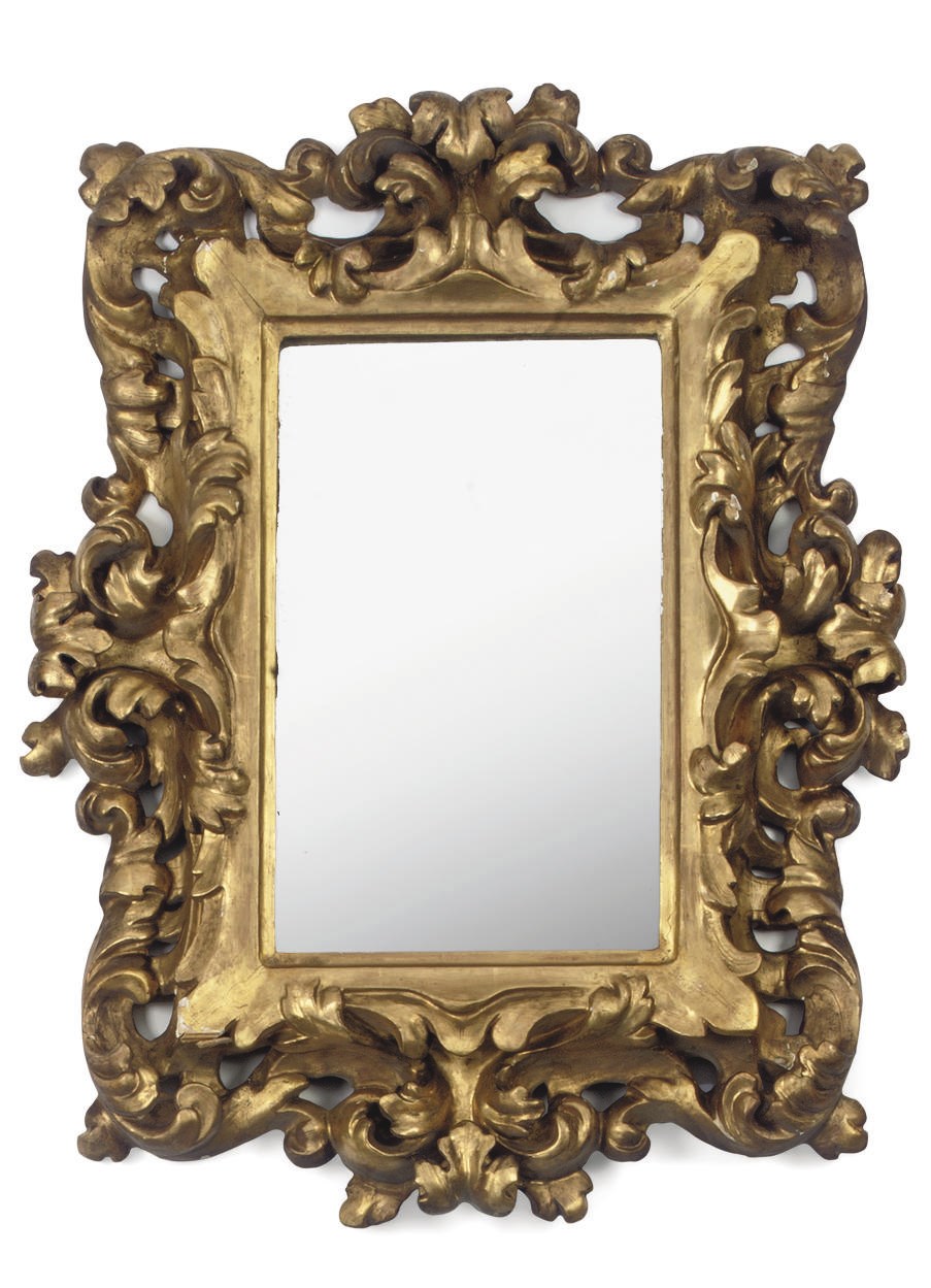 AN ITALIAN GILTWOOD MIRROR