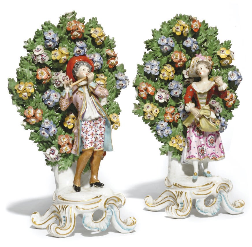 A PAIR OF SAMSON BOCAGE FIGURES