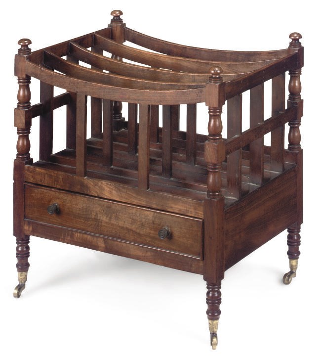A GEORGE IV MAHOGANY CANTERBURY