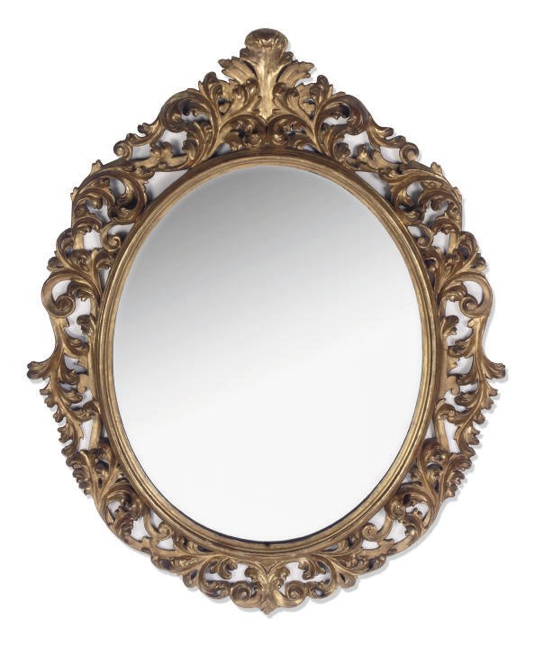 A FLORENTINE GILTWOOD MIRROR
