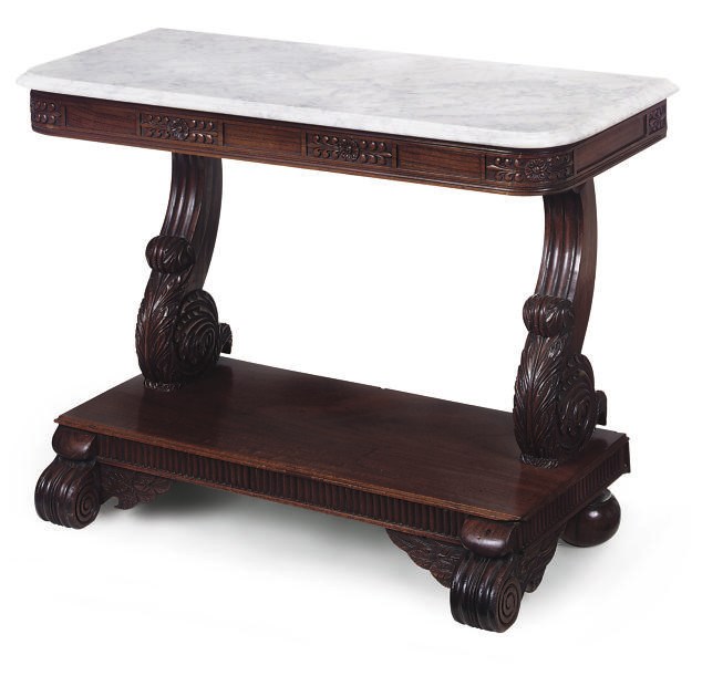 AN ANGLO-INDIAN ROSEWOOD CONSOLE