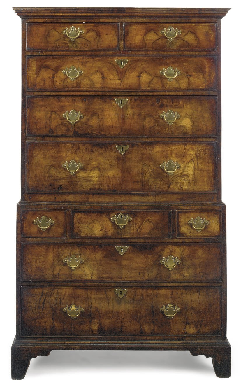 A GEORGE I WALNUT TALLBOY