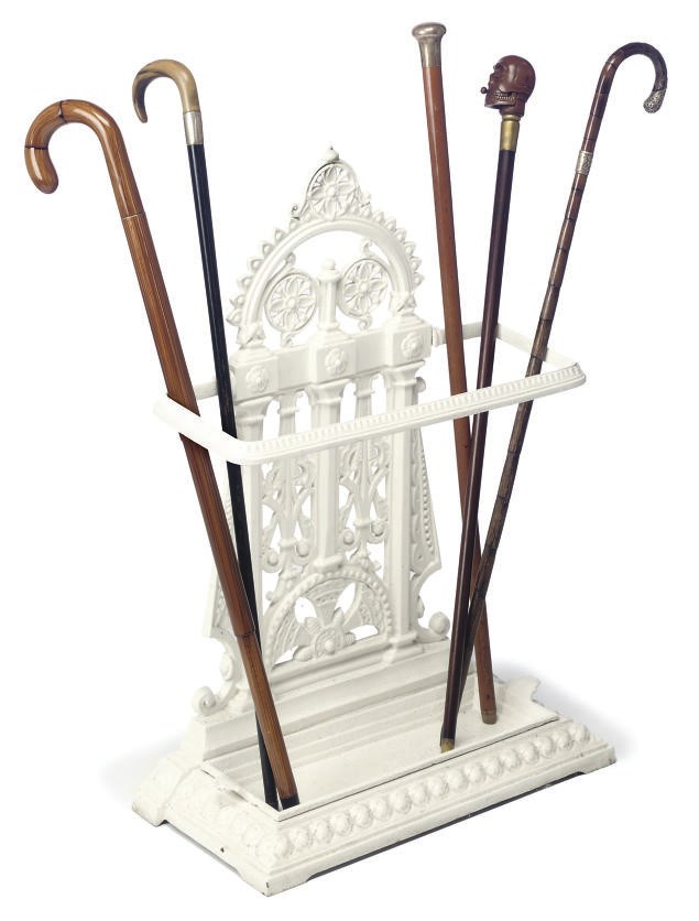 A VICTORIAN CAST-IRON STICK STAND