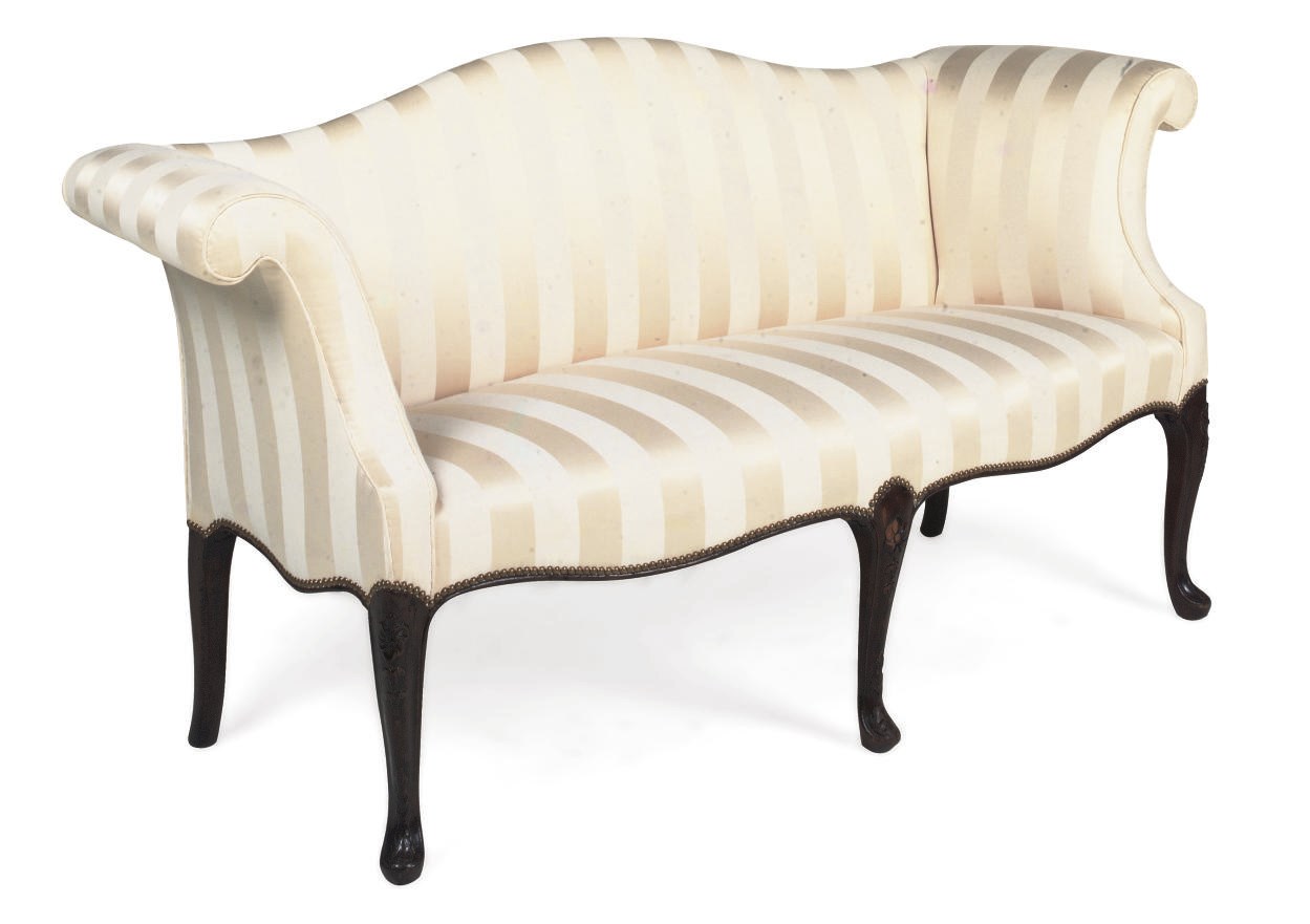 A GEORGE III MAHOGANY SOFA