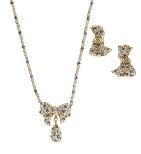 A SUITE OF SAPPHIRE, DIAMOND AND GOLD JEWELRY, BY GRAFF
