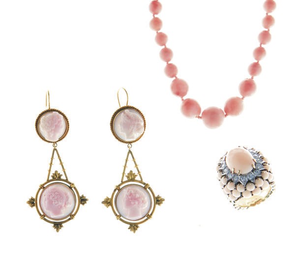 **A GROUP OF CORAL JEWELRY