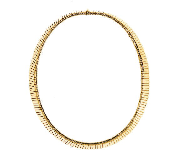 AN 18K GOLD "TUBOGAS" NECKLACE, BY BULGARI