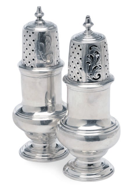 TWO GEORGE II CASTERS,