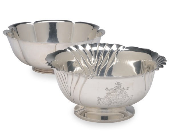 TWO SILVER BOWLS,