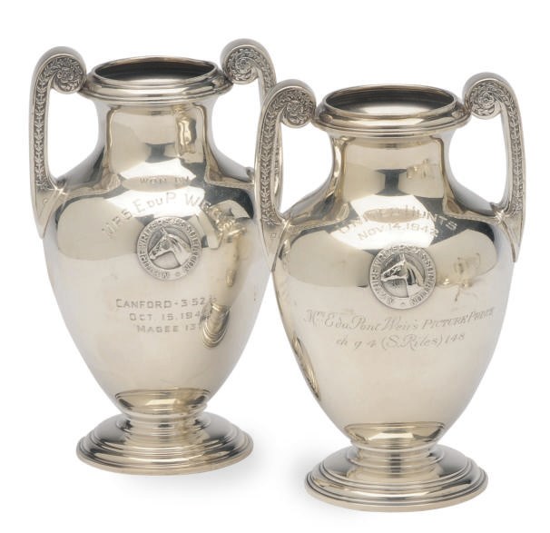 TWO AMERICAN SILVER TROPHIES,