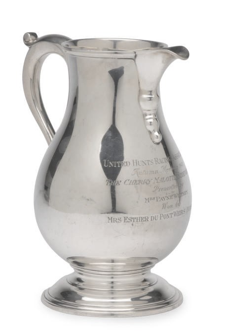 AN AMERICAN SILVER TROPHY PITCHER,
