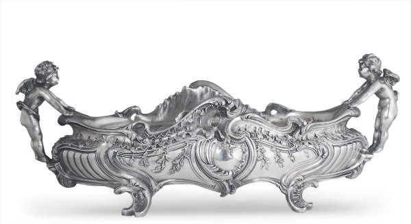 A CONTINENTAL SILVER-PLATED CENTERBOWL,