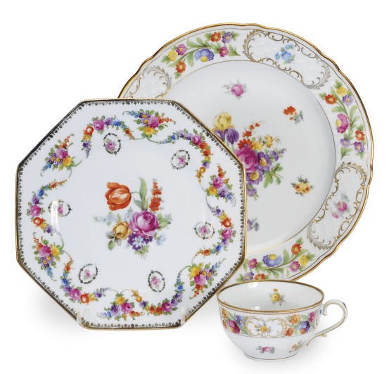 A GERMAN PART DINNER SERVICE,