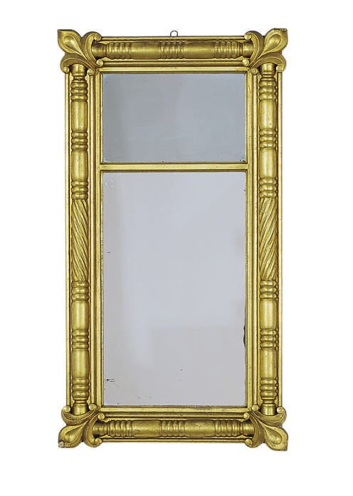 AN AMERICAN CLASSICAL GILTWOOD PIER MIRROR,