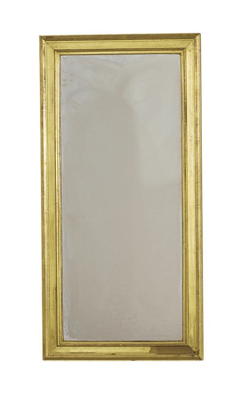 AN AMERICAN GILTWOOD RECTANGULAR MIRROR,