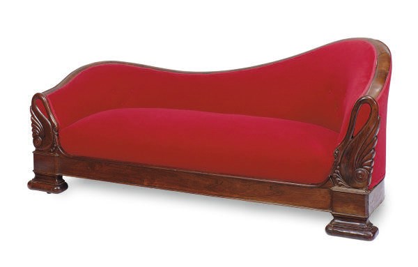 AN AMERICAN EMPIRE ROSEWOOD RECAMIER**,