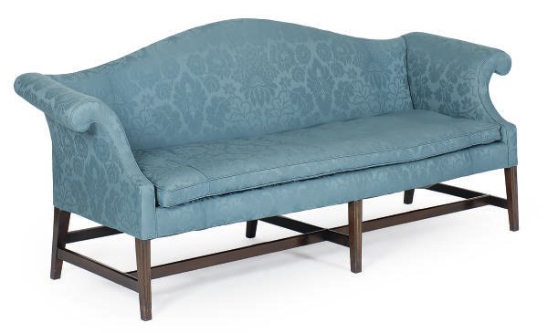 AN AMERICAN CHIPPENDALE CAMEL-BACK SOFA,