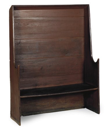 A PINE SETTLE BENCH,