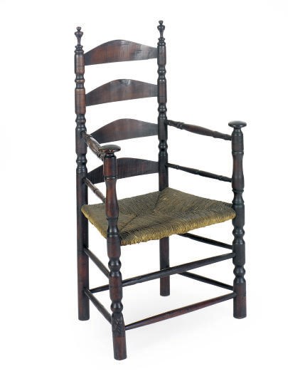 AN AMERICAN WILLIAM AND MARY MAPLE GREAT CHAIR,