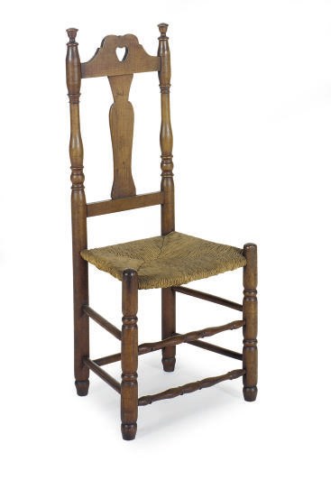 AN AMERICAN QUEEN ANNE MAPLE SIDE CHAIR,