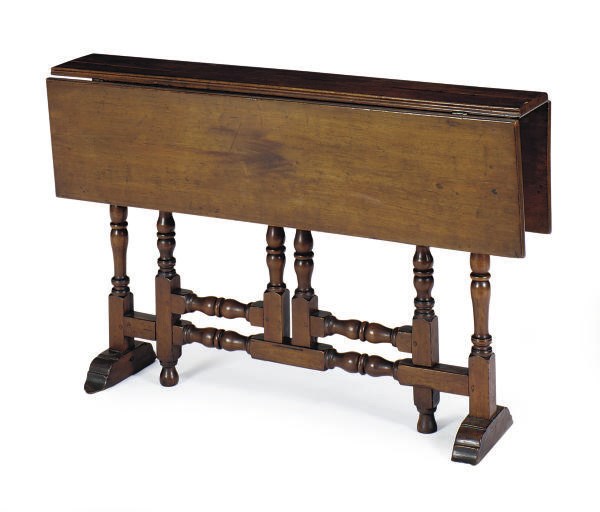 AN AMERICAN MAPLE AND CHERRYWOOD DROP-LEAF TABLE,