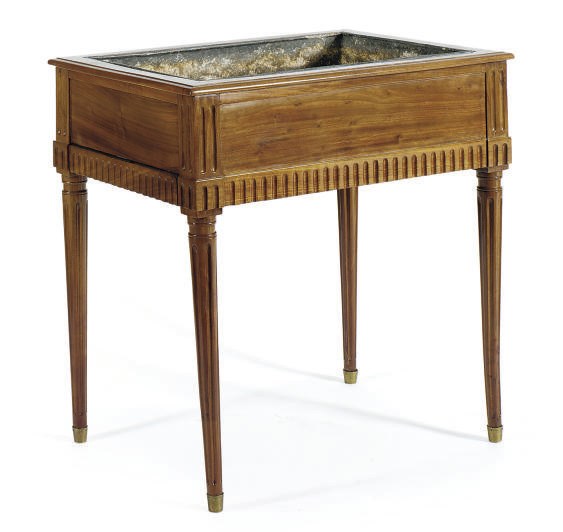 A LOUIS XVI MAHOGANY JARDINIERE,