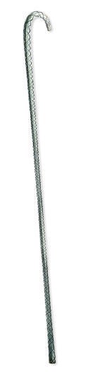 A VICTORIAN GLASS WALKING STICK,