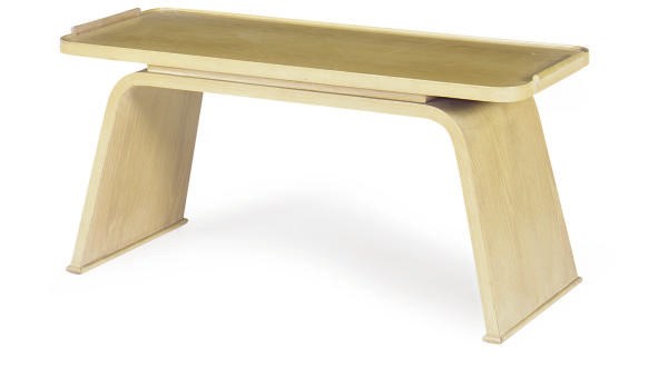 A LIMED OAK LOW TABLE,