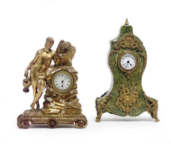 TWO MANTELCLOCKS,