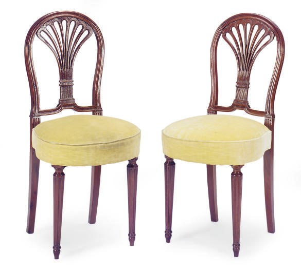 AN ASSEMBLED SET OF EIGHT RESTAURATION MAHOGANY AND BEECHWOOD DINING CHAIRS,