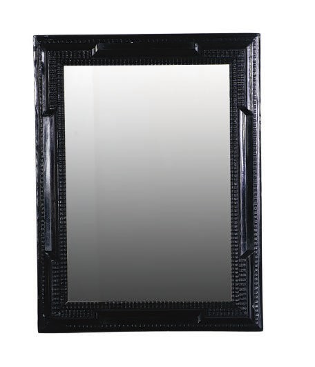 A DUTCH EBONIZED MIRROR,