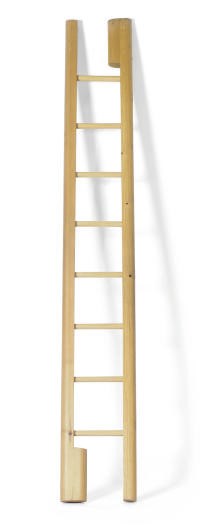 A PINE FOLDING LIBRARY LADDER,