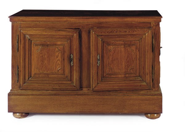 AN OAK CABINET,