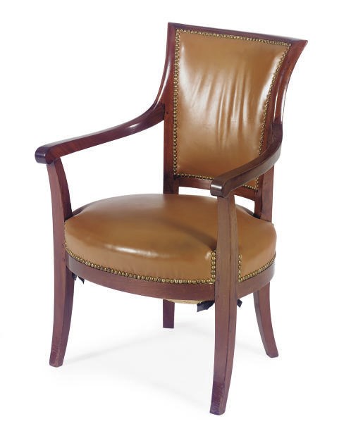 A CHARLES X MAHOGANY FAUTEUIL,