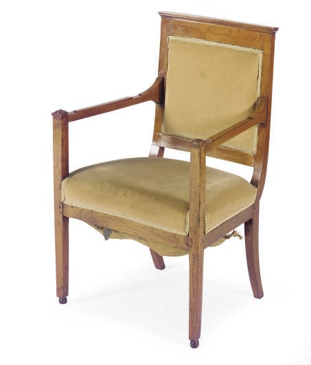A DIRECTOIRE MAHOGANY FAUTEUIL,