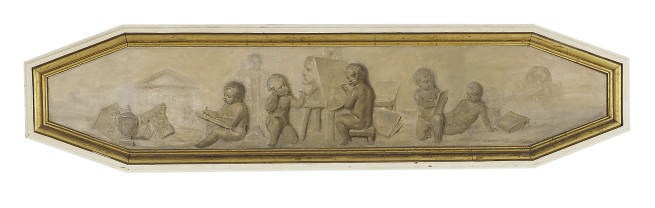 A FRENCH FRAMED GRISAILLE PANEL,