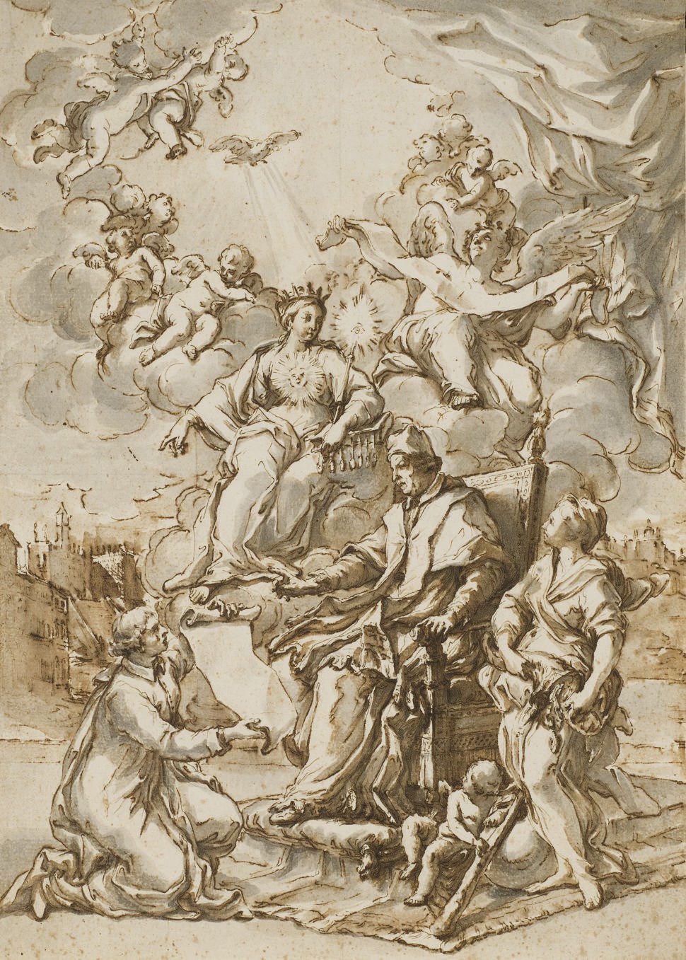 ATTRIBUTED TO PIER LEONE GHEZZI (ROME 1674-1755)