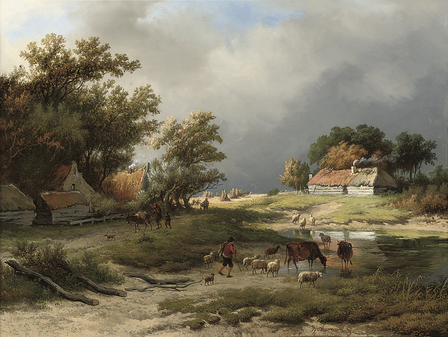 Eugène Joseph Verboeckhoven (Belgian, 1798-1881) and Willem Bodemann (Dutch, 1806-1880)