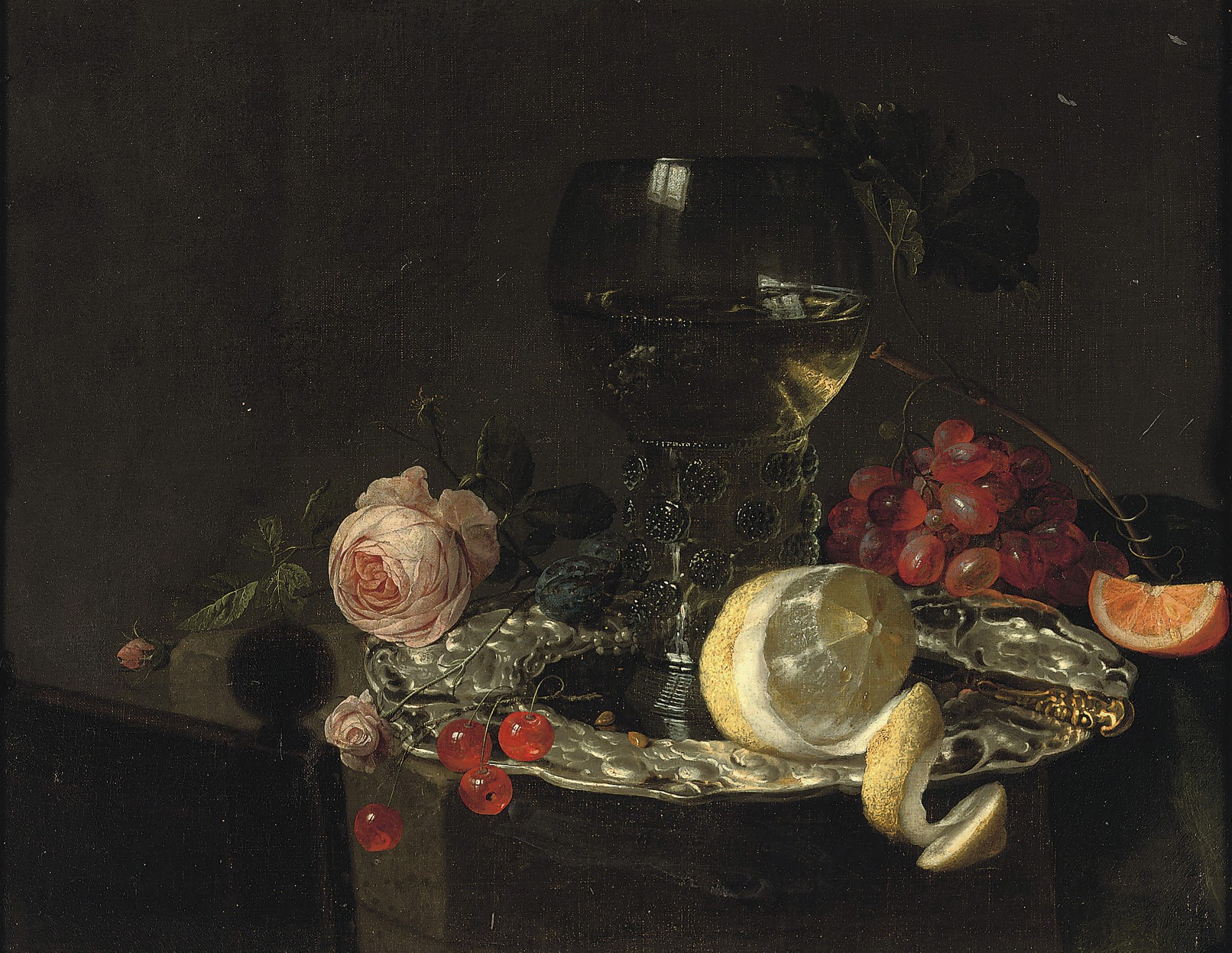 Simon Luttichuys London 1610-1662 Amsterdam and Cornelis de Heem Leiden 1631-1695 Antwerp