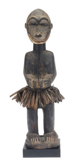 A BAULE MONKEY FIGURE,