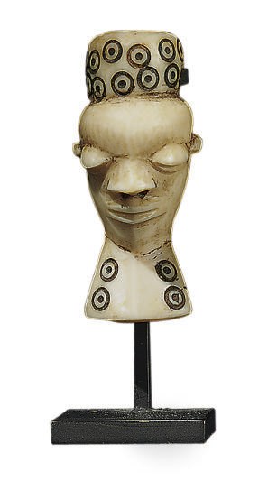 A PENDE IVORY MASK PENDANT, Ikhoko,**