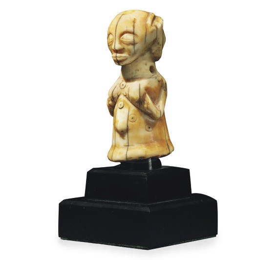 A LUBA IVORY FEMALE FIGURE PENDANT,**