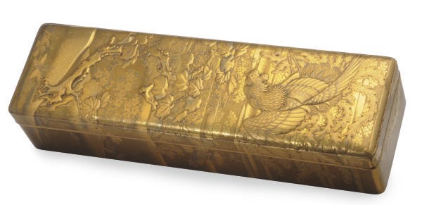 A JAPANESE LACQUER SCHOLAR'S BOX,