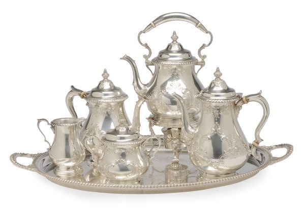AN AMERICAN SILVER TEA AND COFFEE SERVICE,**