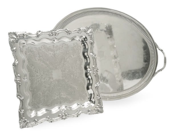 AN EDWARD VII SILVER TWO-HANDLED TEA TRAY,