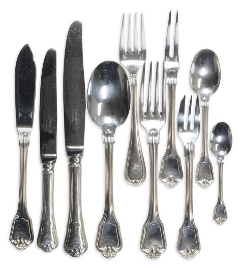 AN EXTENSIVE FRENCH SILVER-PLATED FLATWARE PART SERVICE,