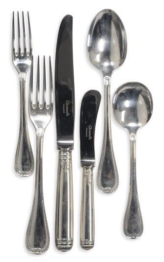 A FRENCH ASSEMBLED SILVER-PLATED FLATWARE PART SERVICE,