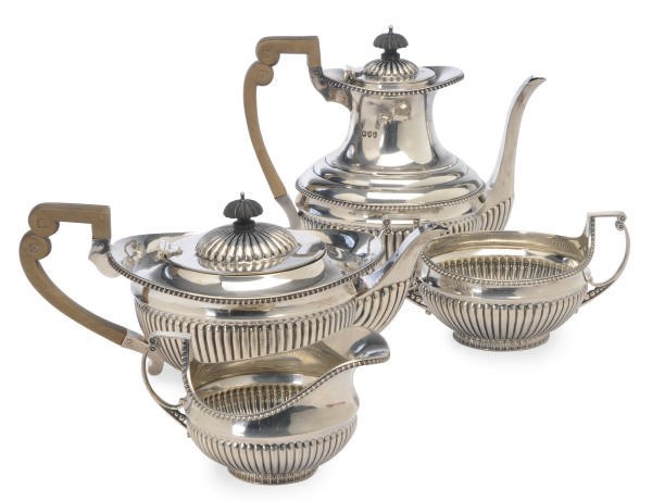 A VICTORIAN FOUR PIECE TEA AND COFFEE SERVICE,