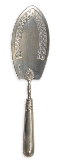 A RUSSIAN SILVER FISH SLICE,