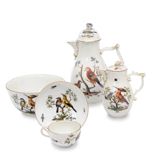 A GERMAN PORCELAIN PART TEA AND COFFEE SERVICE,